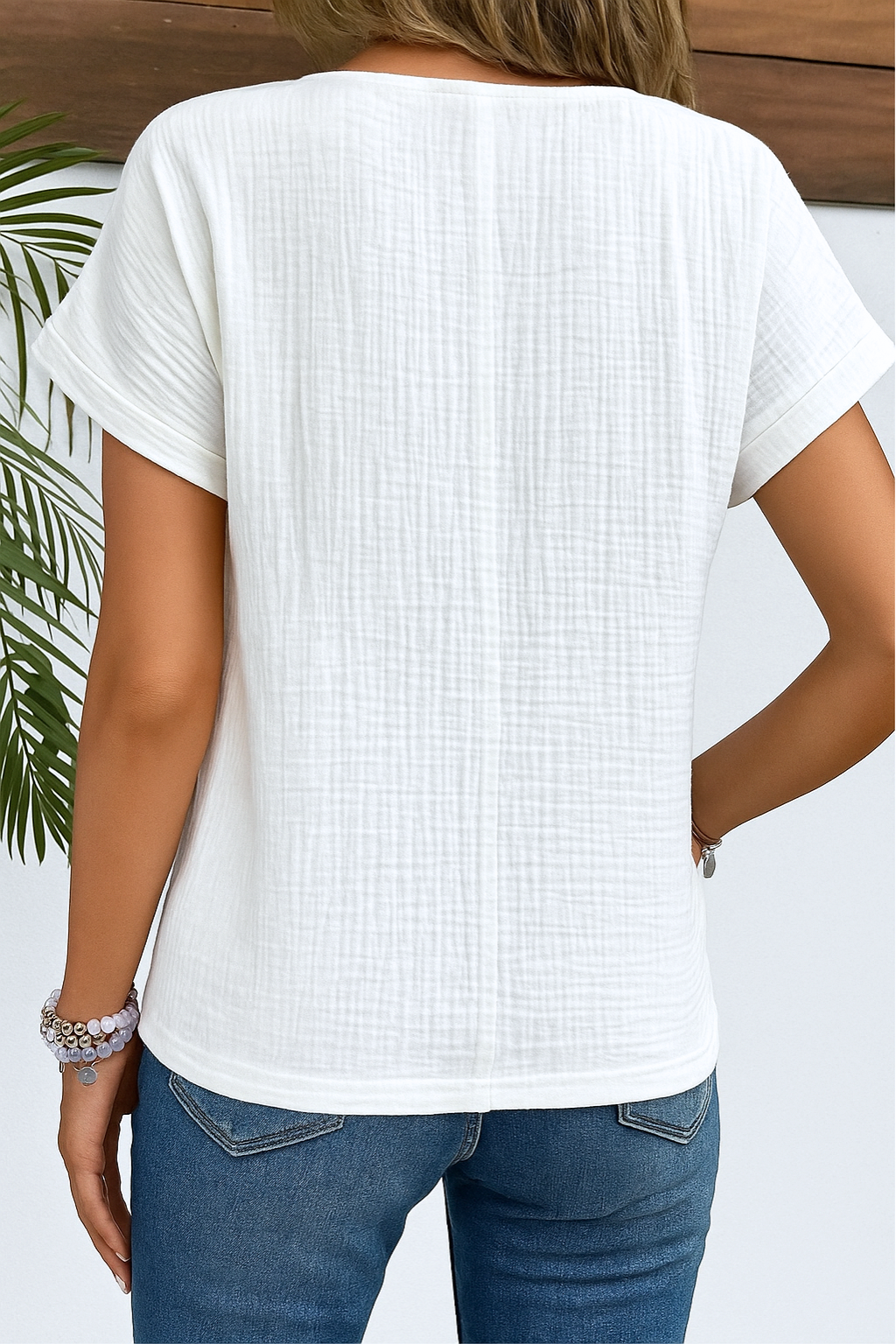 Maria™ | Blus med krage och knappar