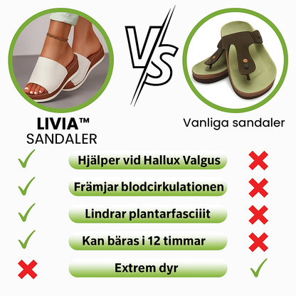 Livia™ | Ergonomiska halksäkra sandaler för smärtlindring
