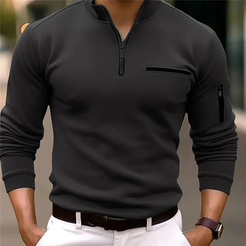 Alpine™ | Stilren Quarter Zip Polo för Män