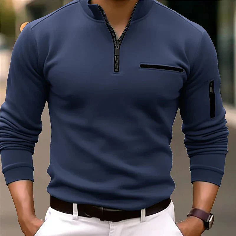 Alpine™ | Stilren Quarter Zip Polo för Män