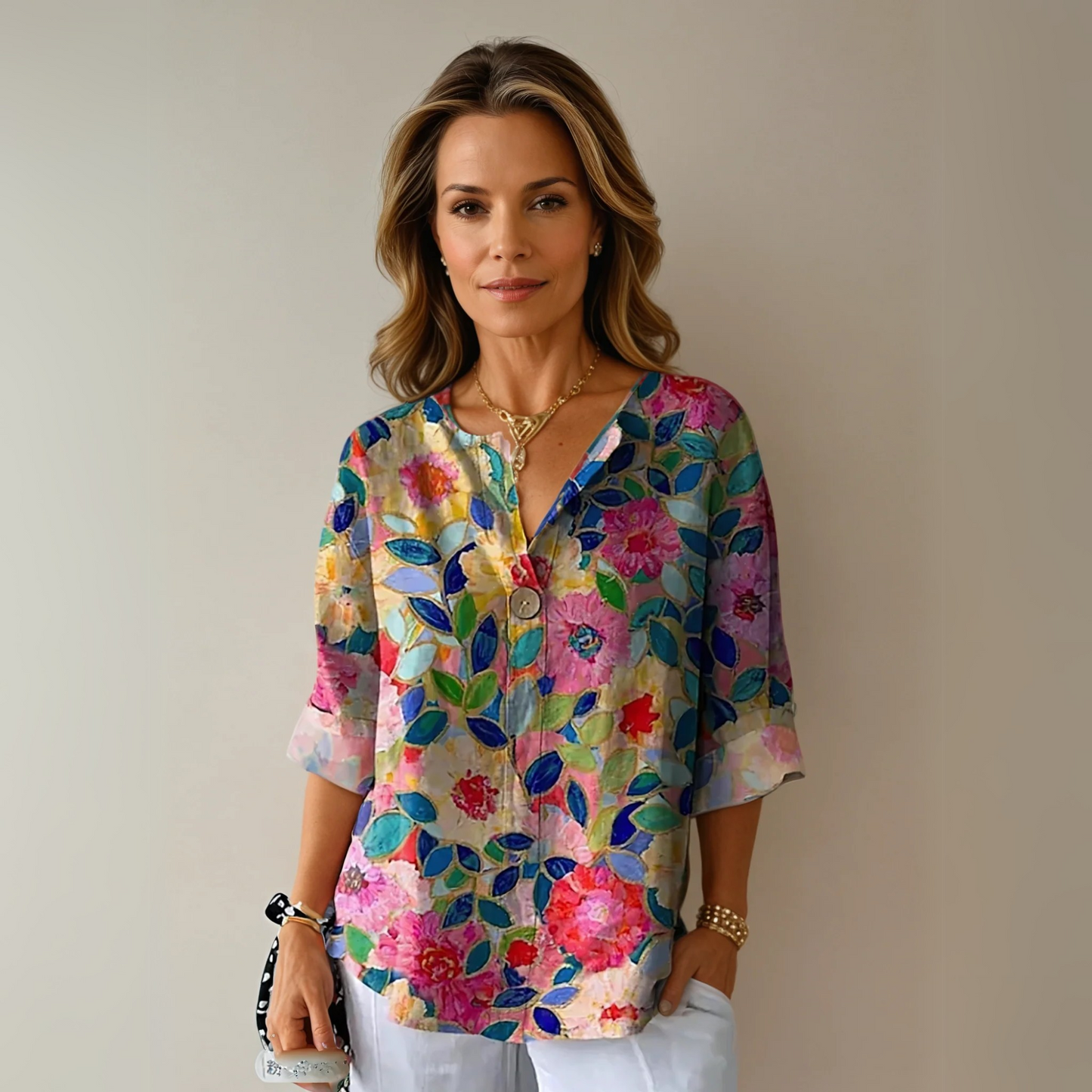 Tindra™ | Blus med blommönster